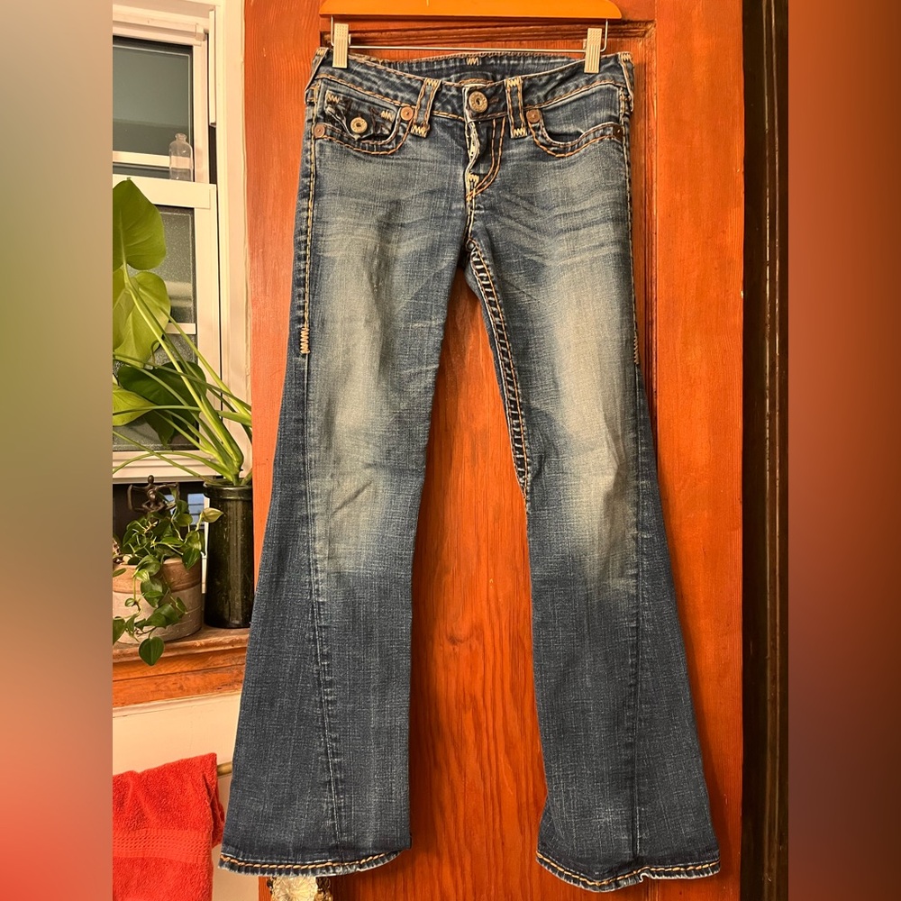 True Religion World Tour Dark Denim Pants Jeans Style #W10238719J Size 28